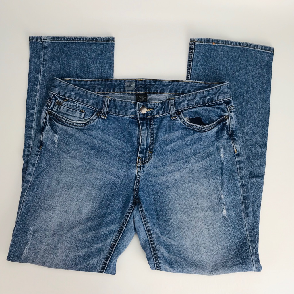 Distressed Light Blue Jeans